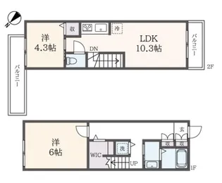東京都杉並区和泉4【アパート】の間取り