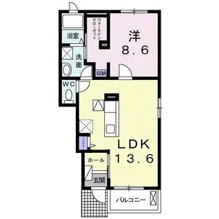 ラ・ルーチェ B【1階】の間取り