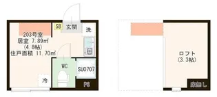 ハーモニーテラス千住河原町III【2階】の間取り