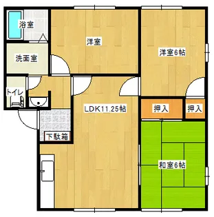 アネックス・リバーサイド C棟【2階】の間取り