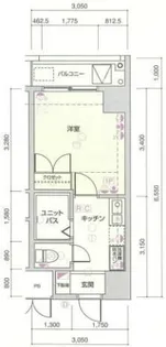 グランヴァン水天宮【8階】の間取り