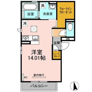 ルクール福島【1階】の間取り