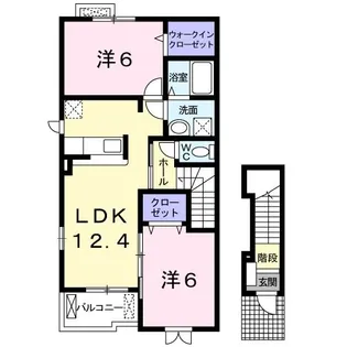 イーストブロードI【2階】の間取り