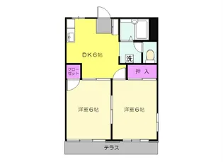 パピヨンハウスC【1階】の間取り