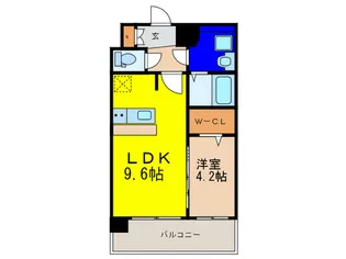 プレサンスTHE KYOTO華苑【6階】の間取り