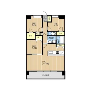 LIBTH原水【4階】の間取り