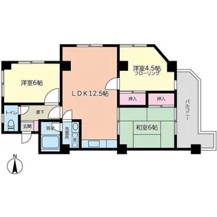 保土ケ谷レジデンス【3階】の間取り