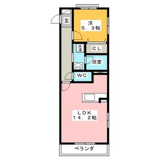 エスペランスf【1階】の間取り
