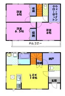 上戸祭メゾネット 2の間取り