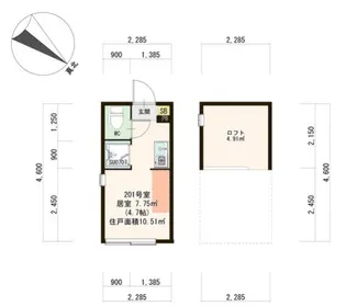 パルメゾン鷺宮【2階】の間取り