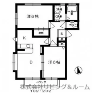 メゾンフローラ・A【2階】の間取り