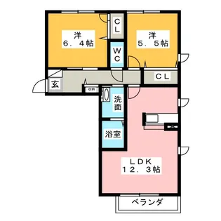 メゾン カリフォルニアII【1階】の間取り