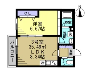 セミカ葛城 II【3階】の間取り