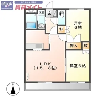 リバティコート【1階】の間取り