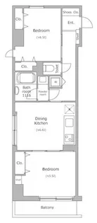レジディア銀座東【12階】の間取り