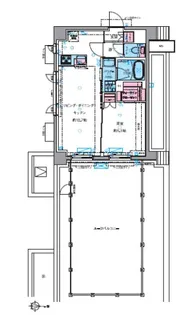 ジェノヴィア四谷三丁目グリーンヴェール【4階】の間取り