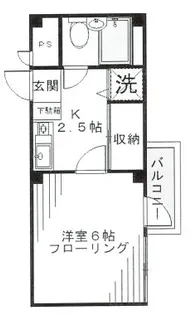 ローズキャッスル池袋【3階】の間取り