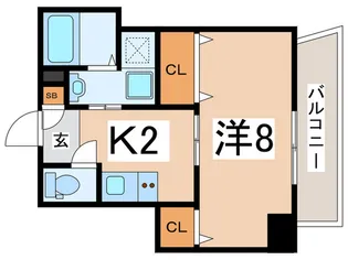 CITY SPIRE美章園【7階】の間取り