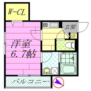 オーラ新浦安【1階】の間取り