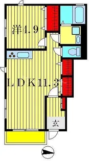 アローシックスII【1階】の間取り