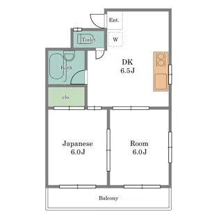 フラット大竹2【2階】の間取り