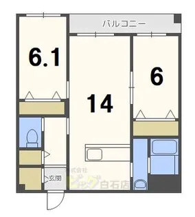 グランメール南郷通15【1階】の間取り