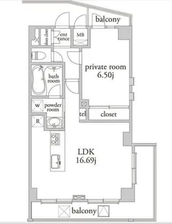 アーベイン早稲田【10階】の間取り