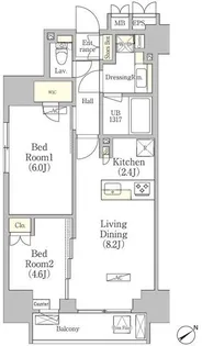 パークヴィラ恵比寿【6階】の間取り