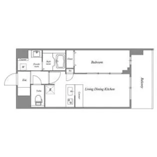 スプランディッド難波キャトル【5階】の間取り