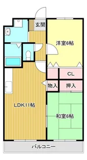 リベルテ曳馬【3階】の間取り