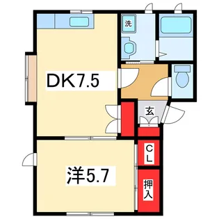 メゾン渚【1階】の間取り