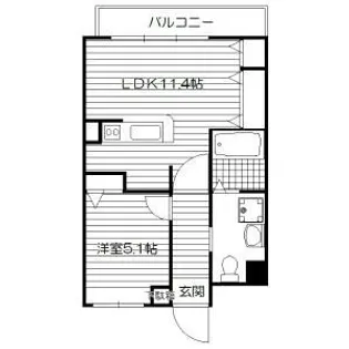 プリモーテ枚方公園【3階】の間取り