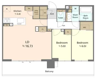 シティタワーズ東京ベイセントラルタワー【25階】の間取り