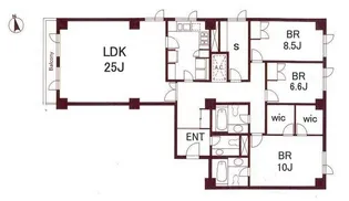 麻布テラスアパートメント【5階】の間取り