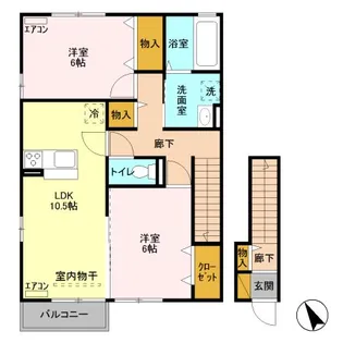 オペラハウス野中【2階】の間取り