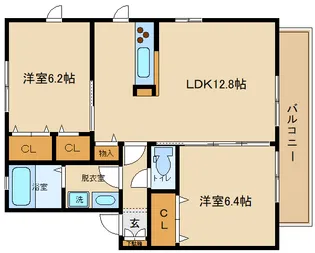 シャーメゾン小山【2階】の間取り