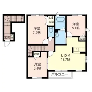 ほたる野サクベハイムA【2階】の間取り