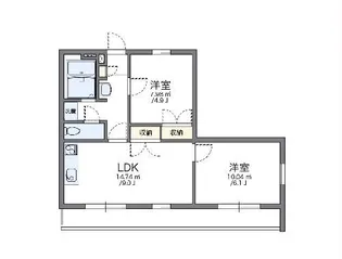 レオパレスメゾン・ド・アムール【2階】の間取り