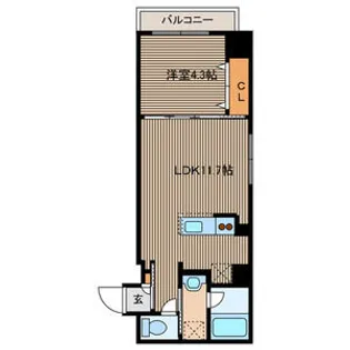 フロントコート大通公園【8階】の間取り