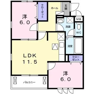 サンリット【1階】の間取り