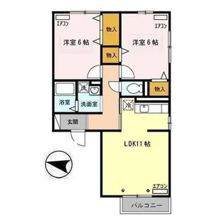 ゼフィール諏訪【2階】の間取り