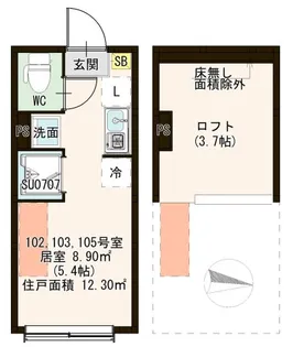 ルーエ東小岩【1階】の間取り