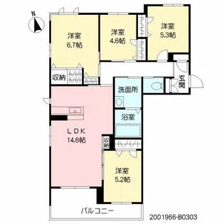 MAST東櫛原 B棟【3階】の間取り