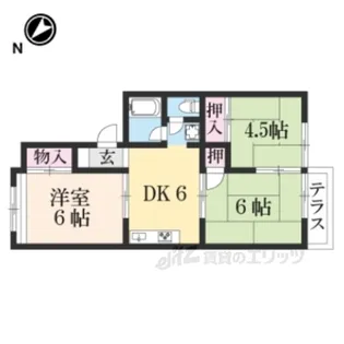 ハイツ北村【1階】の間取り