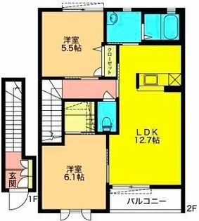 ソレイユBの間取り