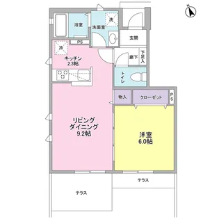 EverGreen桜上水【1階】の間取り