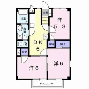 セトルA【2階】の間取り