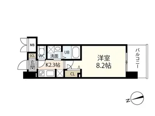 S RESIDENCE宇品海岸【10階】の間取り