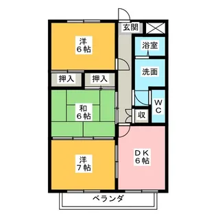 ツインズ前平I【1階】の間取り