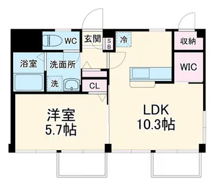 イーストエッヂ【2階】の間取り